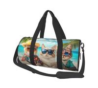 Mexpekil Sac de sport pliable - Sac de voyage - Sac de voyage étanche - Sac de sport - Sac de danse - Sac de week-end - Sac de nuit, Beach Cats Sea, Taille unique