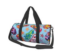 Mexpekil Sac de sport pliable - Sac de voyage - Sac de voyage étanche - Sac de sport - Sac de danse - Sac de week-end - Sac de nuit, Tongs colorées en forme d'étoile de mer, Taille unique