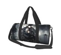 Mexpekil Sac de sport pliable - Sac de voyage - Sac de voyage étanche - Sac de sport - Sac de danse - Sac de week-end - Sac de nuit, Train noir cool, Taille unique