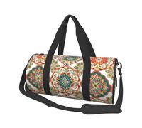 Mexpekil Sac de sport pliable - Sac de voyage - Sac de voyage étanche - Sac de sport - Sac de danse - Sac de week-end - Sac de nuit, Mandala géométrique coloré, Taille unique