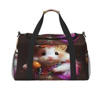 Mexpekil Sac de voyage amusant Mardi Gras Hamster Sac fourre-tout pour homme et femme Sac de sport léger avec bandoulière, multicolore, Taille unique, Sac de voyage