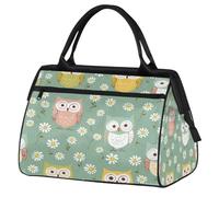 Mexpekil Sac de voyage imperméable pour la gym, le w nd, le w nd, grand sac fourre-tout pour femmes, hommes, enfants, Marguerites rétro colorées hiboux