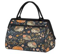 Mexpekil Sac de voyage imperméable pour la gym, le w nd, le w nd, grand sac fourre-tout pour femmes, hommes, enfants, Hérissons Fleurs Citrouilles