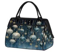 Mexpekil Sac de voyage imperméable pour la gym, le week-end, le week-end, grand sac fourre-tout pour femmes, hommes, enfants, Boules de Noël Décor