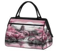 Mexpekil Sac de voyage imperméable pour la gym, le week-end, le week-end, grand sac fourre-tout pour femmes, hommes, enfants, Paysage du lac japonais