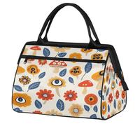 Mexpekil Sac de voyage imperméable pour la gym, le week-end, le week-end, grand sac fourre-tout pour femmes, hommes, enfants, Fleurs de champignons Boho
