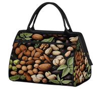 Mexpekil Sac de voyage imperméable pour la gym, le w nd, le w nd, grand sac fourre-tout pour femmes, hommes, enfants, Feuille alimentaire aux noix