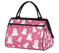 Mexpekil Sac de voyage imperméable pour la gym, le w nd, le w nd, grand sac fourre-tout pour femmes, hommes, enfants, Fantôme mignon rose