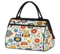 Mexpekil Sac de voyage imperméable pour la gym, le w nd, le w nd, grand sac fourre-tout pour femmes, hommes, enfants, Boho Plantes Hiboux