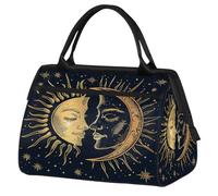 Mexpekil Sac de voyage imperméable pour la gym, le w nd, le w nd, grand sac fourre-tout pour femmes, hommes, enfants, Boho Moon Sun