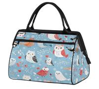 Mexpekil Sac de voyage imperméable pour la gym, le w nd, le w nd, grand sac fourre-tout pour femmes, hommes, enfants, Motif hiboux et oiseaux mignons