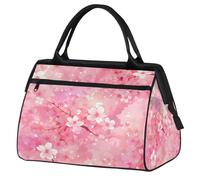Mexpekil Sac de voyage imperméable pour la gym, le week-end, le week-end, grand sac fourre-tout pour femmes, hommes, enfants, Fleurs de cerisier du Japon Rose