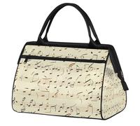 Mexpekil Sac de voyage imperméable pour la gym, le w nd, le w nd, grand sac fourre-tout pour femmes, hommes, enfants, Notes de musique simples