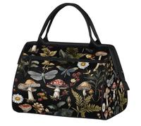 Mexpekil Sac de voyage imperméable pour la gym, le week-end, le week-end, grand sac fourre-tout pour femmes, hommes, enfants, Feuilles d'insectes champignons