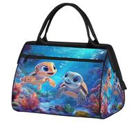 Mexpekil Sac de voyage imperméable pour la gym, le w nd, le w nd, grand sac fourre-tout pour femmes, hommes, enfants, Adorable tortue sous l'eau