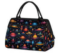 Mexpekil Sac de voyage imperméable pour la gym, le w nd, le w nd, grand sac fourre-tout pour femmes, hommes, enfants, Dessin animé Planète Univers