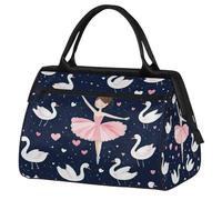 Mexpekil Sac de voyage imperméable pour la gym, le w nd, le w nd, grand sac fourre-tout pour femmes, hommes, enfants, Cygnes de ballet dansants pour filles