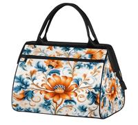 Mexpekil Sac de voyage imperméable pour la gym, le week-end, le week-end, grand sac fourre-tout pour femmes, hommes, enfants, Art Flower