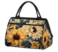 Mexpekil Sac de voyage imperméable pour la gym, le w nd, le w nd, grand sac fourre-tout pour femmes, hommes, enfants, Tournesols bohèmes floraux