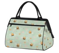 Mexpekil Sac de voyage imperméable pour la gym, le w nd, le w nd, grand sac fourre-tout pour femmes, hommes, enfants, Jolis cœurs d'abeilles