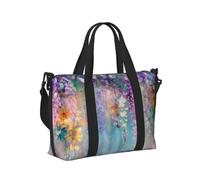 Mexpekil Sac de voyage imperméable pour le sport, la gym, le week-end, les voyages en avion, Aquarelle Fleurs sauvages à suspendre, Taille unique