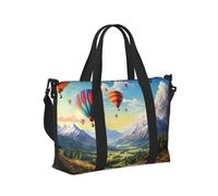 Mexpekil Sac de voyage imperméable pour le sport, la gym, le week-end, les voyages en avion, Paysage de montgolfière, Taille unique