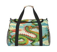 Mexpekil Sac de voyage léger avec bandoulière Motif dragon chinois ancien pour homme et femme, multicolore, Taille unique, Sac de voyage