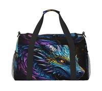 Mexpekil Sac de voyage léger avec bandoulière - Motif dragon coloré - Pour homme et femme, multicolore, Taille unique, Sac de voyage