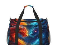 Mexpekil Sac de voyage léger avec bandoulière - Motif dragon d'eau - Pour homme et femme, multicolore, Taille unique, Sac de voyage