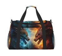 Mexpekil Sac de voyage léger avec bandoulière pour homme et femme Motif dragon de glace, multicolore, Taille unique, Sac de voyage
