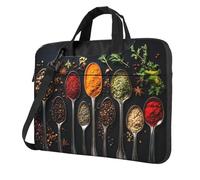 Mexpekil Sac pour ordinateur portable pour homme et femme avec bandoulière, Cuillères à épices et herbes, 15.6 Inch