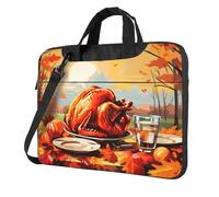 Mexpekil Sac pour ordinateur portable pour homme et femme avec bandoulière, Feuilles d'automne Turquie, 15.6 Inch