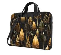 Mexpekil Sac pour ordinateur portable pour homme et femme avec bandoulière, Golden Tree Forest, 15.6 Inch
