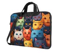 Mexpekil Sacoche étanche pour ordinateur portable avec sangle amovible pour homme et femme, Chats mignons, 15.6 Inch