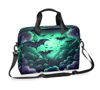 Mexpekil Sacoche pour ordinateur portable 13-16" Motif chauve-souris d'Halloween mystère