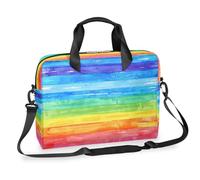 Mexpekil Sacoche pour ordinateur portable de 13 à 16" Motif aquarelle arc-en-ciel