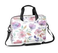 Mexpekil Sacoche pour ordinateur portable de 13 à 16" Motif floral aquarelle