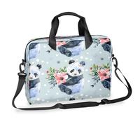 Mexpekil Sacoche pour ordinateur portable de 13 à 16" Motif panda aquarelle