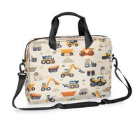 Mexpekil Sacoche pour ordinateur portable de 13 à 16 pouces Motif camions de chantier et pelleteuses