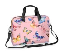 Mexpekil Sacoche pour ordinateur portable de 13 à 16 pouces Motif papillon coloré aquarelle