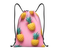 Mexpekil Sacs à cordon avec imprimé ananas granulés, sac en polyéthylène, sac de natation, petit sac de gym, Impression granule ananas, S, Minimaliste