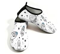 Mexpekil Space Universe Planets Rockets Chaussures aquatiques pour homme et femme Séchage rapide Antidérapantes Chaussures aquatiques pieds nus, Planètes fusées de l'univers spatial, 39/40 EU
