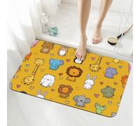 Mexpekil Tapis de bain absorbant antidérapant et lavable pour salle de bain, cuisine, entrée - Motif animal de dessin animé - 40 x 60 cm