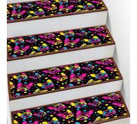 Mexpekil Tapis de marche d'escalier antidérapant coloré à pois - Motif bouledogue français