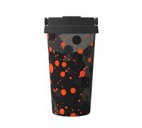 Mexpekil Tasse à café isotherme de voyage avec couvercle anti-fuite - Noir camouflage - Pour boissons chaudes - 500 ml