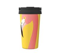 Mexpekil Tasse à café isotherme de voyage avec couvercle anti-fuite Simplicity Flamingo pour boissons chaudes 500 ml