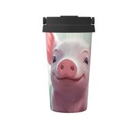 Mexpekil Tasse à café isotherme de voyage avec couvercle étanche Jungle Aquarelle Cochon pour boissons chaudes 500 ml