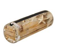 Mexpekil Trousse à crayons en bois avec coquillages de sable pour filles, garçons, adolescents, femmes