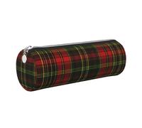 Mexpekil Trousse à crayons en cuir pour filles et garçons, petite trousse de rangement à fermeture éclair fine multi-usage pour fournitures scolaires enfants adultes, Plaid Buffalo Check, Taille