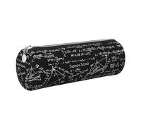 Mexpekil Trousse à crayons en cuir pour filles et garçons, petite trousse de rangement à fermeture éclair fine multi-usage pour fournitures scolaires enfants adultes, Graffiti formule mathématique